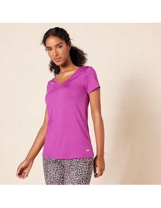 Women's Stretch Short-Sleeve V-Neck T-Shirt (Available in Plus Size), Pack of 2