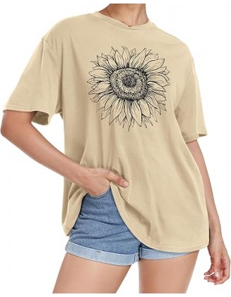 Womens Oversized Tshirt Graphic Tees Crew Neck Summer Short Sleeve Loose Fit tops