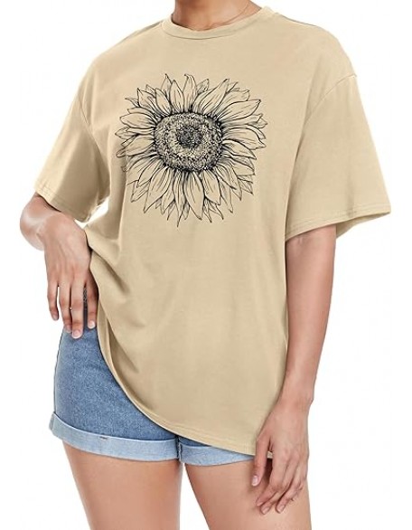 Womens Oversized Tshirt Graphic Tees Crew Neck Summer Short Sleeve Loose Fit tops