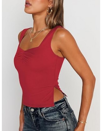 Trendy Queen Womens Crop Tank Tops Cute Backless Tops Going Out Outfits Summer Trendy Clothes Basics Clothing