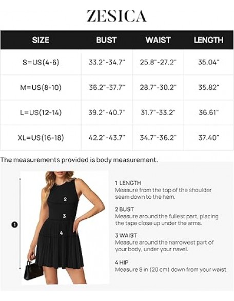 ZESICA Women's Summer Sleeveless Mini Dress 2024 Crewneck Knit A Line Pleated Swing Casual Basic Short Dress ZESICA Women's Summer Sleeveless Mini Dress 2024 Crewneck Knit A Line Pleated Swing Casual Basic Short Dress