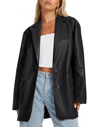 AUTOMET Womens Oversized Leather Faux Y2k Jackets Motorcycle Plus Size Moto Biker Coat Fall Outfits Fashion Clothes