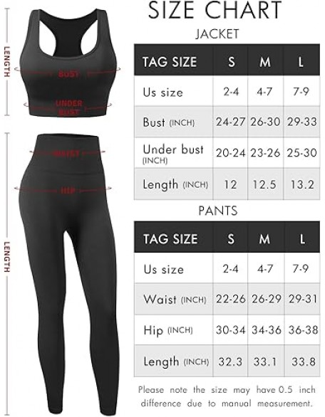 NOVA ACTIVE Workout Sets for Women 2 Piece High Waisted Seamless Leggings with Padded Stretchy Sports Bra Sets Gym Clothes